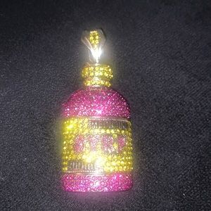 Syrup medicine charm for necklace women or men purple and yellow